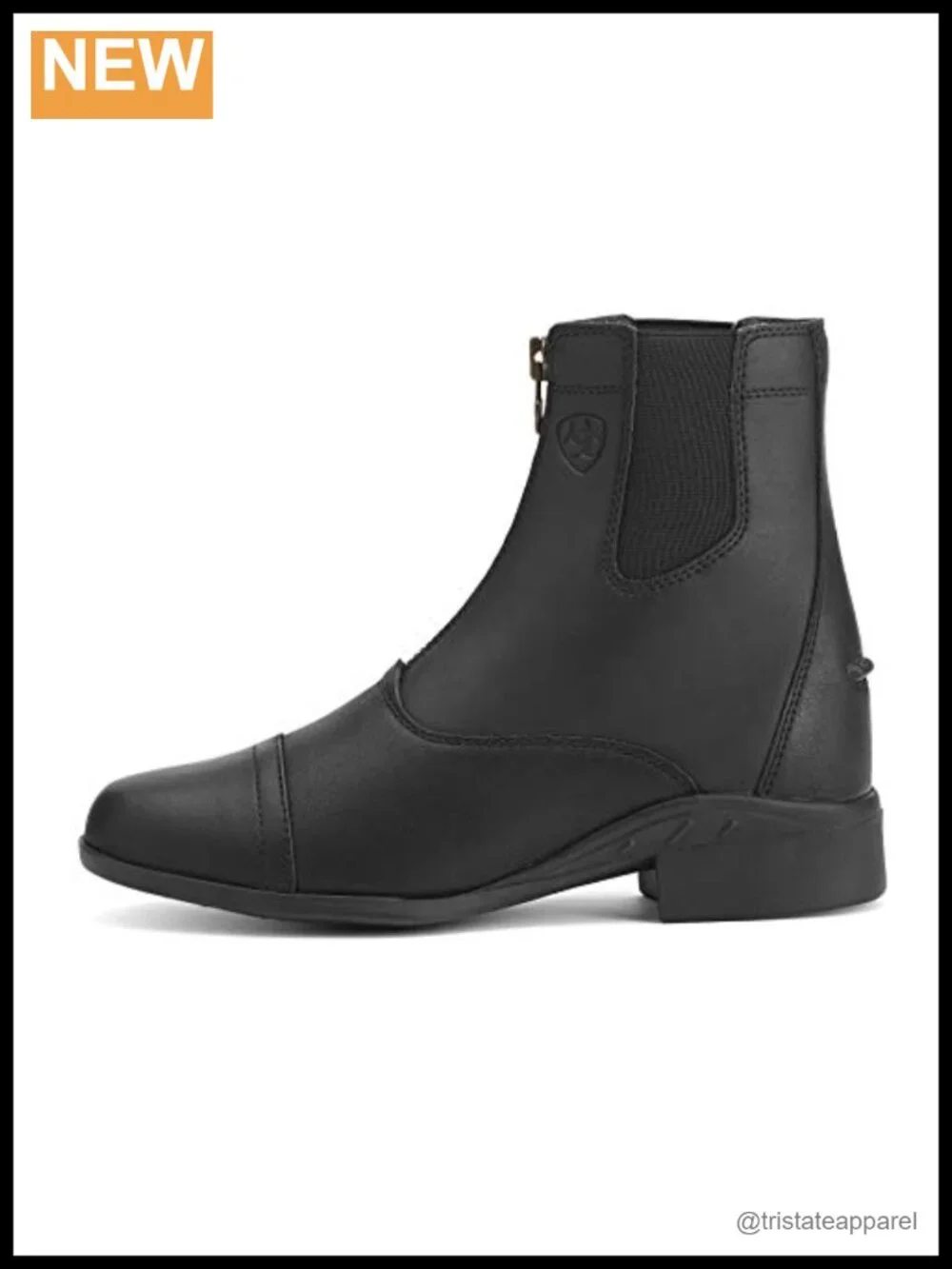 Equestrian Zip Paddock Boots Full Grain Leather Ankle Boots